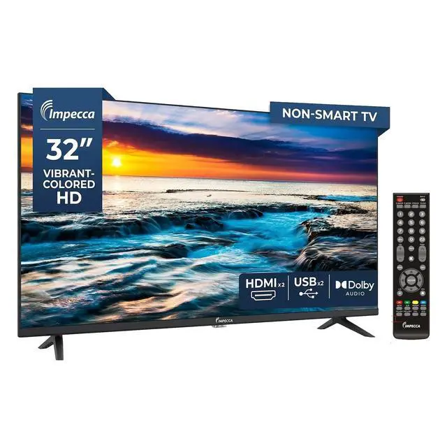 Main image of 32 LED TV 720P HD, HDMI & USB Ports Full Function Remote Control Built-in Stereo Speakers Wall Mountable Frameless Design, None-Smart