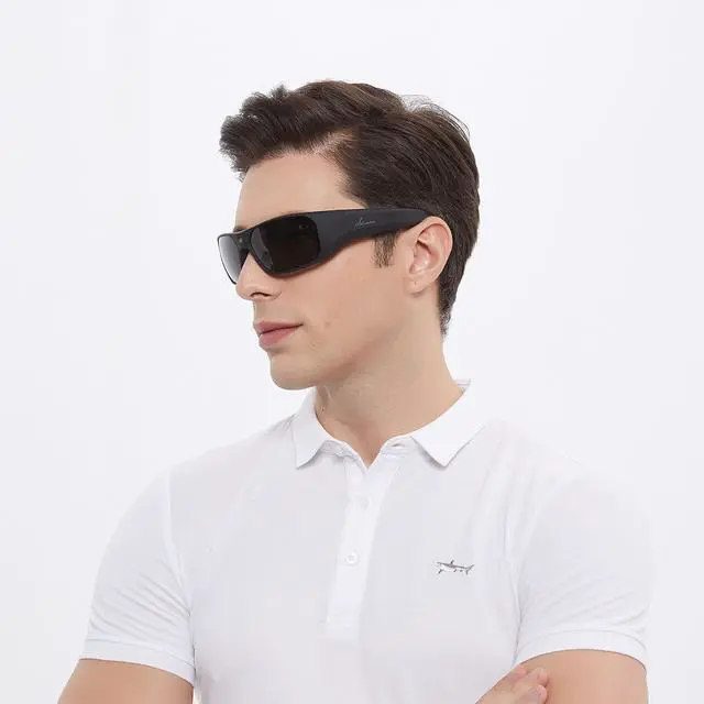 Alt view image 5 of 7 - OhO Smart Camera Glasses, Full HD 1080P Polarized Sunglasses with Built-in Memory for Outdoor Sport, Men/Women, Black Frame-black Lens, 32GB