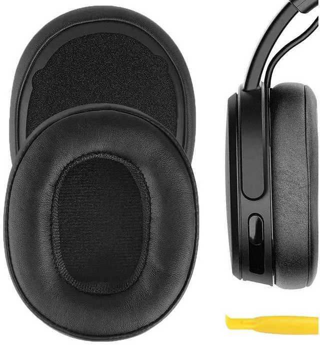 Main image of QuickFit Replacement Ear Pads for Skullcandy Crusher Wireless, Crusher EVO, Crusher ANC, Hesh 3/ EVO/ANC, Venue ANC, Crusher 540 Active Wireless Headphones, with Video Guide (Black)