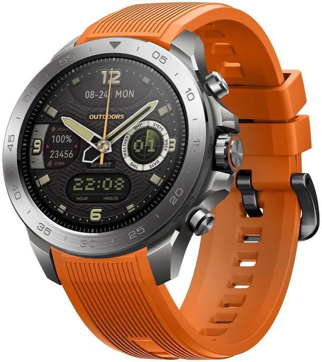 Main image of GS Explorer S Titanium Outdoor Adventure Smartwatch for Men, Dual-Band GPS with Offline Maps, Military-Grade, 20-Day Battery, 10 ATM Waterproof for Freediving, 150+ Sports Modes (Silicone Strap)