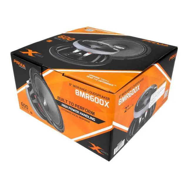 Alt view image 7 of 7 - 8 Inch Midrange Speaker 8MR600X, 600 Watts, 8 Ohm, 2 in Dual Layer Voice Coil, Pro Audio Speaker (Single)