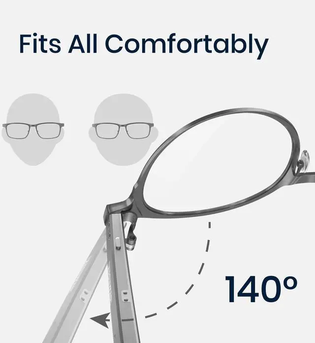 Alt view image 6 of 7 - AI Smart Glasses with Real-Time Translation & Meeting Transcription Titanium Frame, Bluetooth Open-Ear Audio, Voice Recording, No Camera Privacy-First, ChatGPT & Gemini, 48H Battery,Gray