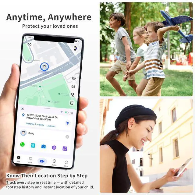 Alt view image 3 of 6 - 4G Kids Smart Watch Boys with GPS Tracker Phone/Video Call Alarm SOS Camera Pedometer Stopwatch Caculator Flashlight GPS Watch for Kids Age 5-12