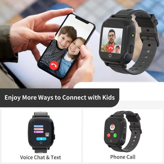 Alt view image 5 of 6 - 4G Kids Smart Watch Boys with GPS Tracker Phone/Video Call Alarm SOS Camera Pedometer Stopwatch Caculator Flashlight GPS Watch for Kids Age 5-12