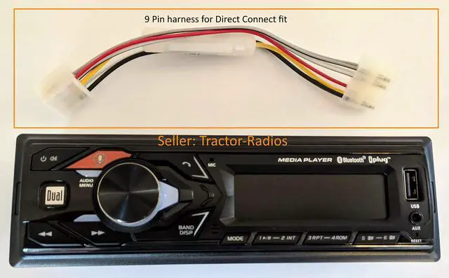 Alt view image 2 of 6 - Direct Connect Plug & Play Kubota Tractor Radio Google Siri Bluetooth LX2610 LX RTV-1100 B2650 RTV-X1100C