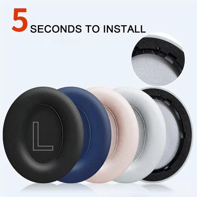 Alt view image 4 of 7 - Replacement Earpads for Anker Soundcore Life 2/Q20/Q20+/Q20I/Q20BT Headphones, Ear Cushions Headset Earpads Ear Cups Cover Repair Parts (Black)