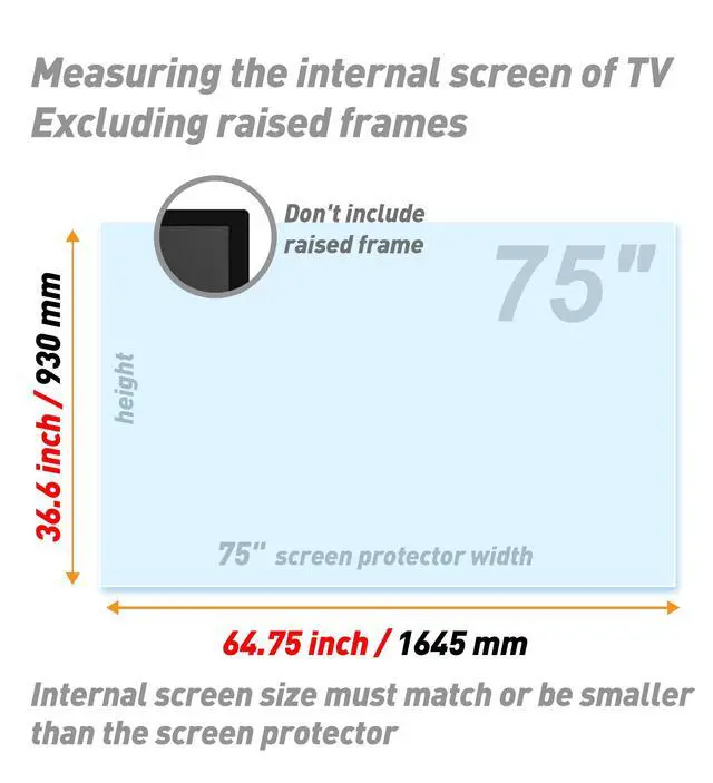 Alt view image 6 of 7 - Anti-Glare Film for TV 75 inch Anti Glare TV Screen Protector, Filter Out Blue Light, Anti-Reflection Rate Up To 90%