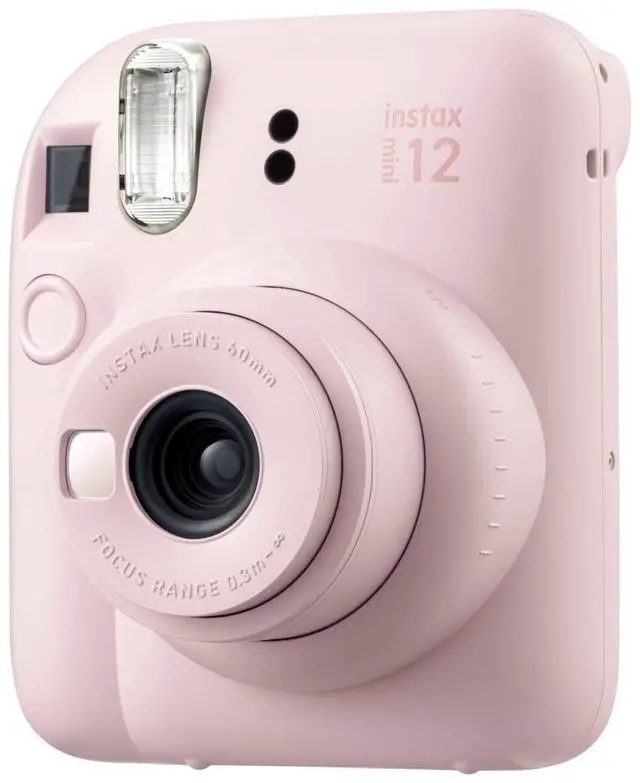 Alt view image 2 of 7 - INSTAX MINI 12 Instant Film Camera (Blossom Pink) + Fuji Instax Instant Film Single Pack - 10 Prints + Protective Case - Pink + Photo Album - + Travel Stickers - Bundle!