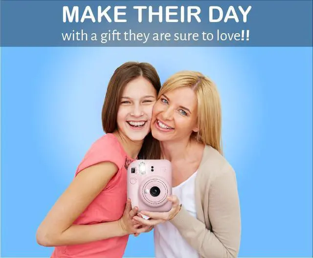 Alt view image 6 of 7 - INSTAX MINI 12 Instant Film Camera (Blossom Pink) + Fuji Instax Instant Film Single Pack - 10 Prints + Protective Case - Pink + Photo Album - + Travel Stickers - Bundle!
