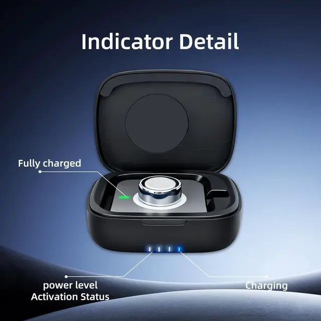 Alt view image 4 of 7 - Wireless Charging Case for Oura Ring Gen 5 & gen 4 & gen 3 Charger | 1000mAh, Portable Travel Charging Station, Fits All-Sized Ring Gen 5 | Gen 4 | Gen 3, Official Charger NOT Included