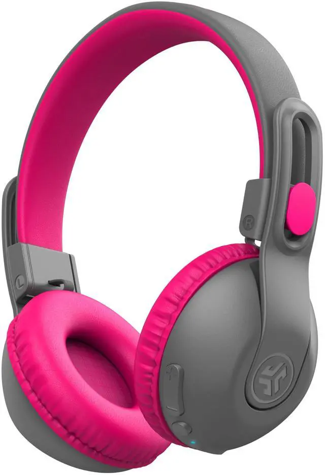 Main image of JBuddies Studio 2, Kids Headphones, Wireless Bluetooth On Ear, Volume Limiting, Foldable, Grey/Pink