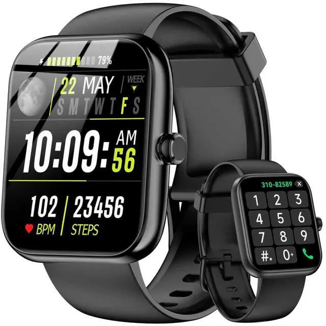 Main image of Smart Watch with Alexa Built-in 2026 Fitness Tracker 1.83" HD Bluetooth Calls and Notifications Heart Rate Sleep Monitor Fitness Watch IP68 Waterproof with 120+ Sport Modes for iPhone Android (Black)