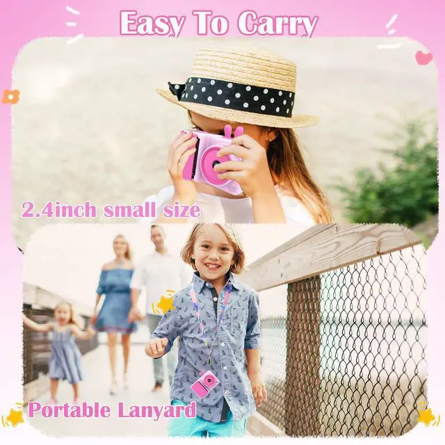 Alt view image 6 of 7 - Kids Camera Instant Print, Camera for Kids with Printable Photos, Toddler Camera Toys for Children Ages 3-14, Digital Camera Birthday Gifts for Girls (Pink)