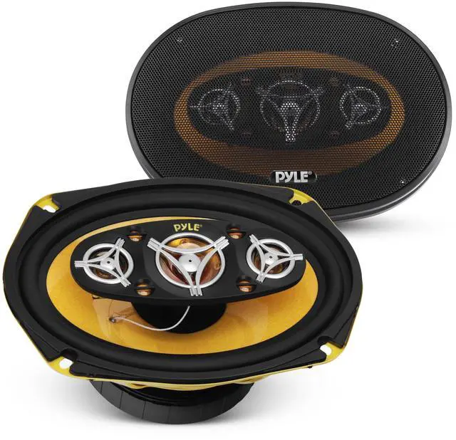 Main image of Car Eight Way Speaker System - Pro 6 x 9 Inch 500W 4 Ohm Mid Tweeter Component Audio Sound Speakers For Car Stereo w/ 120 Oz Magnet Structure, 3.55 Mount Depth Fits Standard OEM -PLG69.8 (Pair)