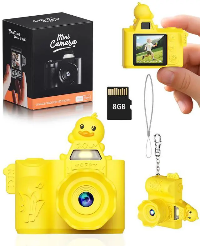 Main image of Mini Digital Camera for Boys Girls Aged 3-9, Toddler Cameras for Christmas and Birthday Gifts,Children's Digital Video Camera, Toy Cameras for 3 4 5 6 7 8 9 Year Olds,32G SD Card Included