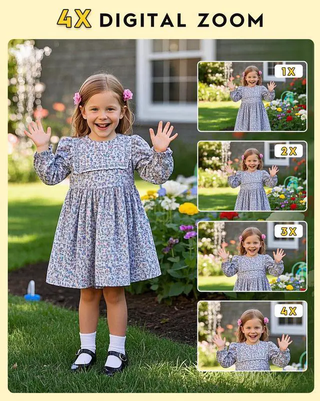 Alt view image 3 of 7 - Mini Digital Camera for Boys Girls Aged 3-9, Toddler Cameras for Christmas and Birthday Gifts,Children's Digital Video Camera, Toy Cameras for 3 4 5 6 7 8 9 Year Olds,32G SD Card Included