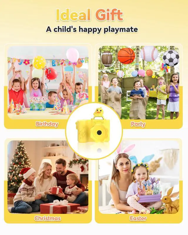 Alt view image 6 of 7 - Mini Digital Camera for Boys Girls Aged 3-9, Toddler Cameras for Christmas and Birthday Gifts,Children's Digital Video Camera, Toy Cameras for 3 4 5 6 7 8 9 Year Olds,32G SD Card Included