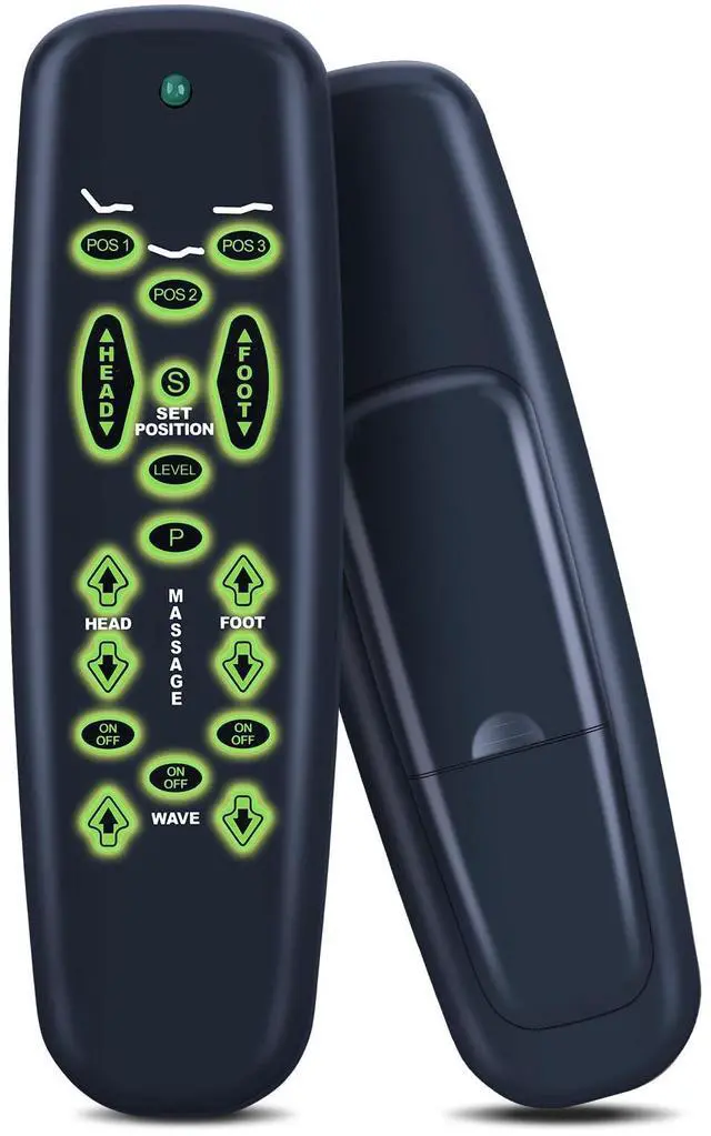 Main image of Adjustable Bed Replacement Backlit Remote Control for Leggett and Platt Basis C3, for Lifestyles S-Cape E95 Adjustable Bed (Black)