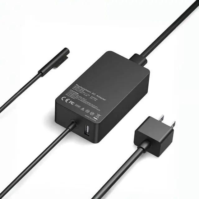 Main image of 65W Surface Pro Charger Compatible with Microsoft Model 1769 1943 1706 1963 | 1950 1800 1625 1876 1958 1866 1724 1796 1735 Surface Pro 11, 10, 9, 8, 7+, 7, 6, 5, 4, 3, X Power Supply
