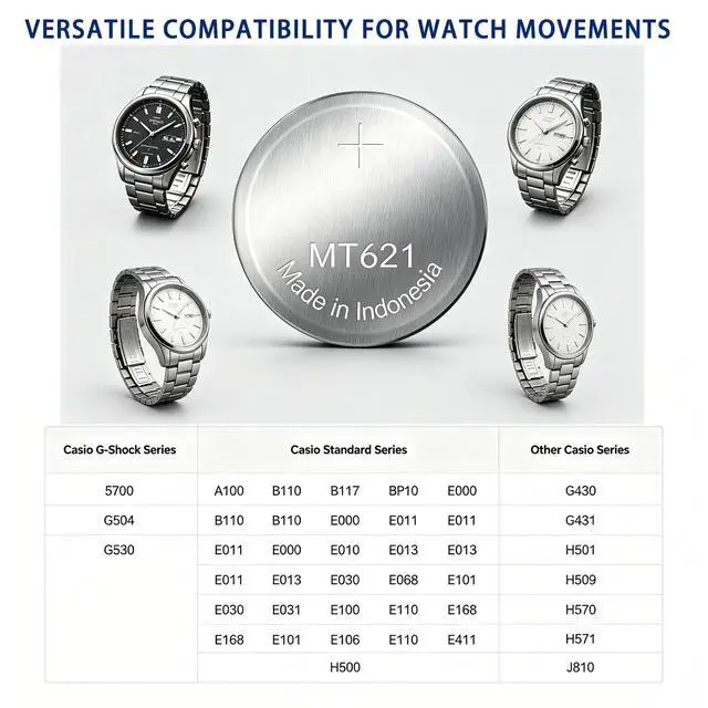 Alt view image 4 of 7 - 295-5100 Battery,Compatible with Panasonic Battery for Replacement for Citizen Eco Drive Watch Capacitor 295-5100 MT621 BP10, E000, E001, E010, E011