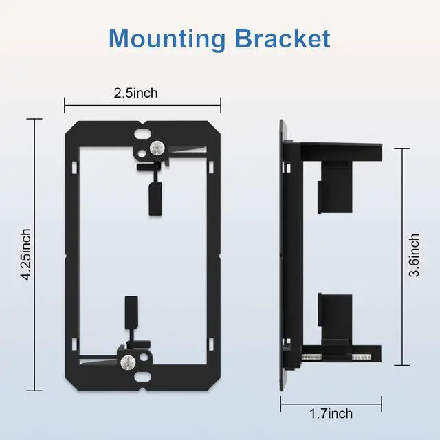 Alt view image 5 of 7 - 2-Pack Shielded Cat7 Ethernet Wall Plate, 1-Port Keystone+Bracket | 10Gbps, 1 Port Keystone Wall Plate with Bracket+Cat7 Shielded RJ45 Keystone Coupler, Single Gang Ethernet Wall Plate