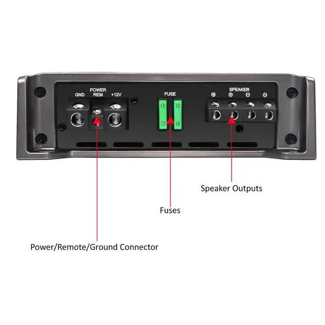 Alt view image 6 of 7 - RED600-1 1320 Watts Class-D Car Audio Mono-Block Subwoofer Amplifier | 1 Ohm Stable Remote Bass Knob Included