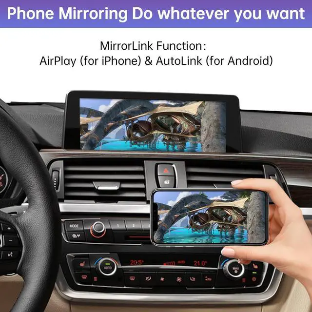 Alt view image 4 of 7 - Wireless CarPlay Interface Decoder for BMW 1/2/3/4 Series NBT | CarPlay Retrofit Kit for BMW F20/F21/F22/F23/F30/F31/F32/F33 with NBT (2011-2015), Wireless Carplay, Android Auto, MirrorLink