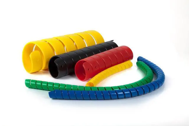 Alt view image 6 of 6 - Caplugs SPPC Series Safeplast Pre-Cut Spiral Wrap, Hose & Cable Protector, Yellow HD-PE, 1.0" OD x 25' Pre-Cut Length, Hydraulic & Pneumatic Hoses (25PC25ye)