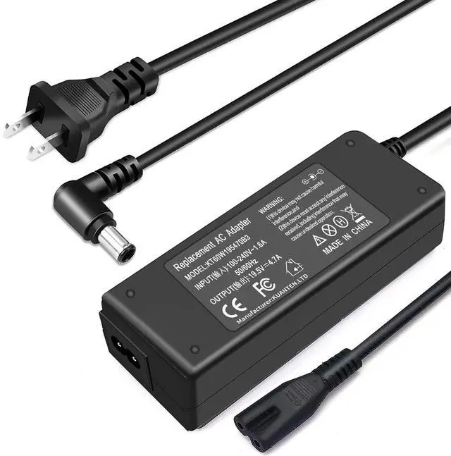 Main image of 90W 19.5V 4.7A Laptop Charger Compatible with Sony Vaio VGP PCG | 19.5V Power Cord with Bravia TV KDL Series KDL-32W600D KDL-40W650D KDL-40R510C KDL-48R510C KDL-48W600B KDL-40W600B