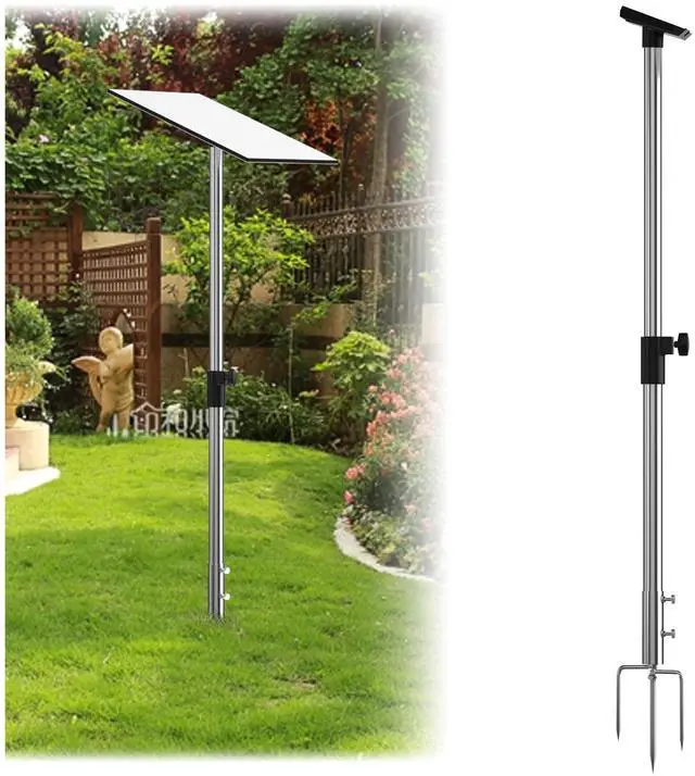 Main image of Starlink Gen 3 Pole Mount Kit,Stainless Steel Ground Stand 4.6ft Adjustable | 360° rotating, 3-prong stabilizer, pipe adapter included, heavy-duty for outdoor installation