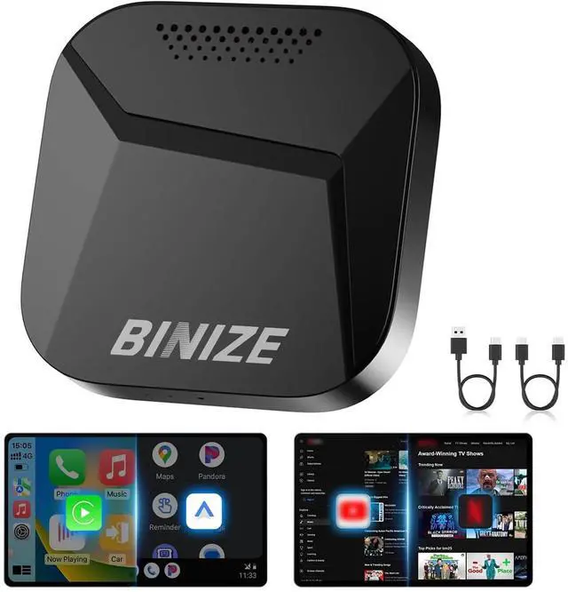 Main image of Android 13 Carplay Ai Box Wireless CarPlay/Android Auto 4G+64G | 8-Core AI Box Carplay Video Apps Built-in Navigation Only Support Cars with OEM Wired CarPlay/Android Auto