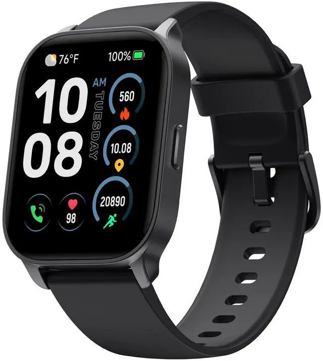 Main image of Smart Watch for Men Women, Smartwatch Compatible Android and iOS Phone, Answer/Make Calls, Fitness Tracker Watch, Heart Rate/Sleep Tracker/100 Sports/IP68 Waterproof, Midnight Black