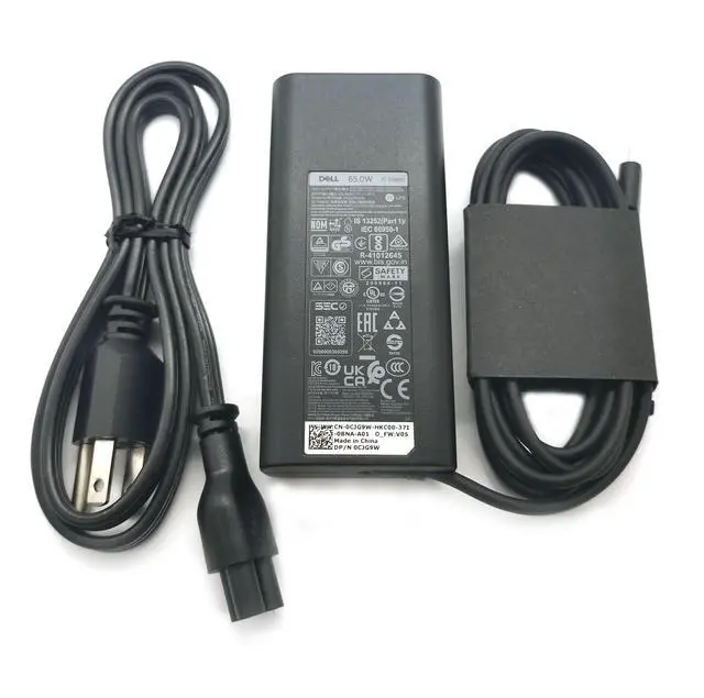 Alt view image 2 of 7 - Latitude Laptop Charger 65W Type C USB C AC Adapter Power Cord XPS 13 9315 9340,XPS 13 Plus 9320,XPS 14 9440, Black, HKA65NM200
