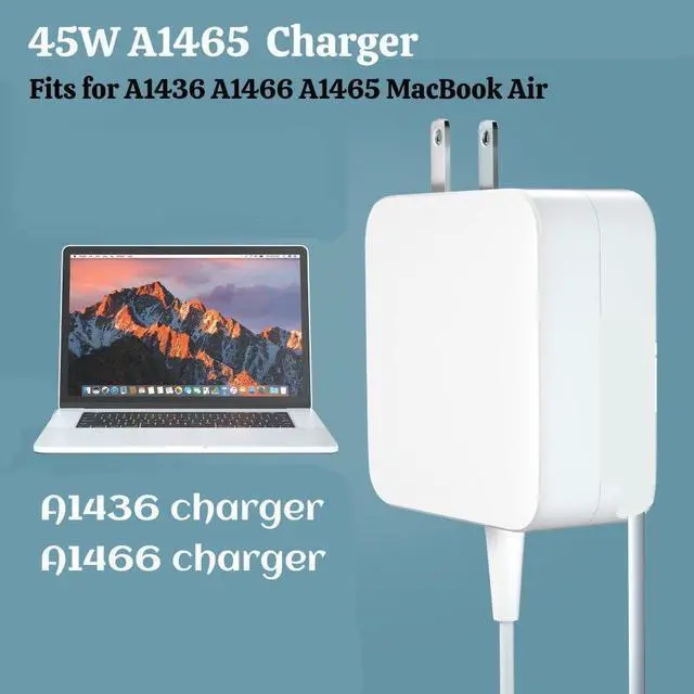 Alt view image 5 of 7 - Outlet Freedom, 45W T-Tip Charger for Mac Book Air Model A1466 & A1465 | Fray-proof reinforced 45W T-Tip cord. The perfect replacement charger for Mac Book Air 11/13" A1466, A1465, A1436 (2012-17)
