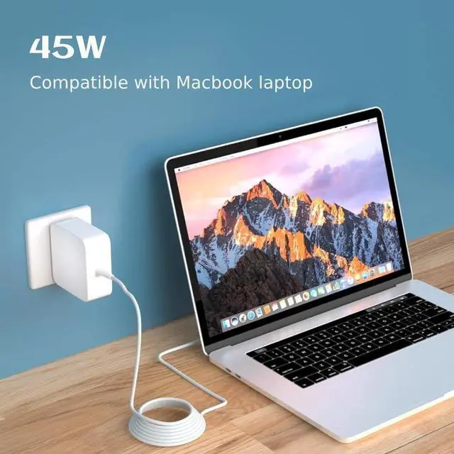Alt view image 7 of 7 - Outlet Freedom, 45W T-Tip Charger for Mac Book Air Model A1466 & A1465 | Fray-proof reinforced 45W T-Tip cord. The perfect replacement charger for Mac Book Air 11/13" A1466, A1465, A1436 (2012-17)