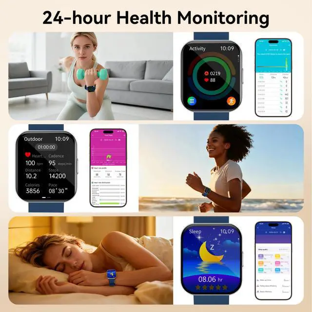 Alt view image 6 of 6 - Ultra-Thin Aluminum Smart Watches for Women iPhone/Android/Samsung Answer/Make Call Waterproof Slim Small Best Ladies Smart Watches 1.85 AMOLED Screen Heart Rate/Sleep/Spo2 Monitor 110+ Sport Modes