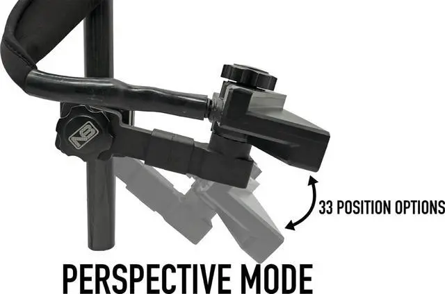 Alt view image 3 of 7 - 0 Degree Dual Mount for Garmin Livescope LVS34 Plus, Forward Down and Perspective Mode, Aluminum, Black, Gimbal Mount