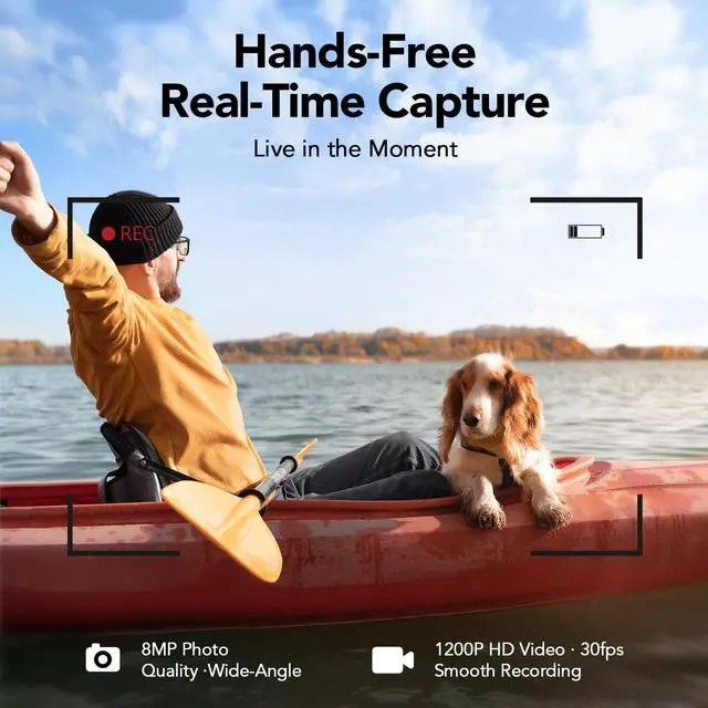 Alt view image 5 of 7 - Sporty AI Bluetooth Smart Glasses with Camera for Cycling & Hiking Unisex |, IP54 Waterproof, Detachable Inner Lense, 1200P EIS Pro-Stabilized Recording, Dual-Mic ENC Noise-Reduction, Black