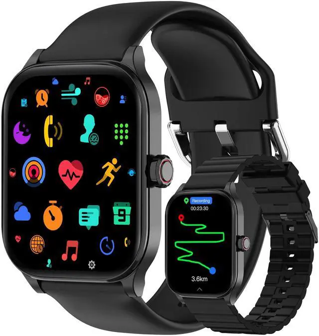 Main image of Smart Watch for Men Women Built-in GPS with AI (Answer/Make Call), 1.96" HD Display, IP68 Waterproof, Bluetooth Calls, 100+ Sport Modes, 24/7 Health Monitor, Fitness Tracker for Android iPhone