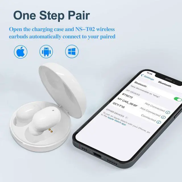 Alt view image 5 of 7 - Wireless Earbuds for Kids,Bluetooth Headphones for Small Ears Women Man Adults,25hrs Playtime Built in Mic Earphones Premium Deep Bass in Ear Headset for School Sport Gym (Pink)