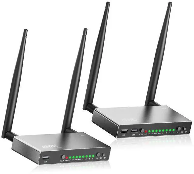 Main image of Wireless HDMI Transmitter and Receiver 820FT, Multiple Rx/Tx, 4K Decode 1080P 60Hz, 5.8G, KVM, IR Remote, Loop Out HDMI Extender Casting from Laptop CCTV Cable Box to TV/Projector/Monitor