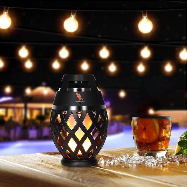 Alt view image 7 of 7 - Margaritaville Tiki Torch - Waterproof Bluetooth Speaker, Portable Party Speaker with Flickering LED Lights, Perfect for Travel, Parties, Yards, and Pools (2 Pack)