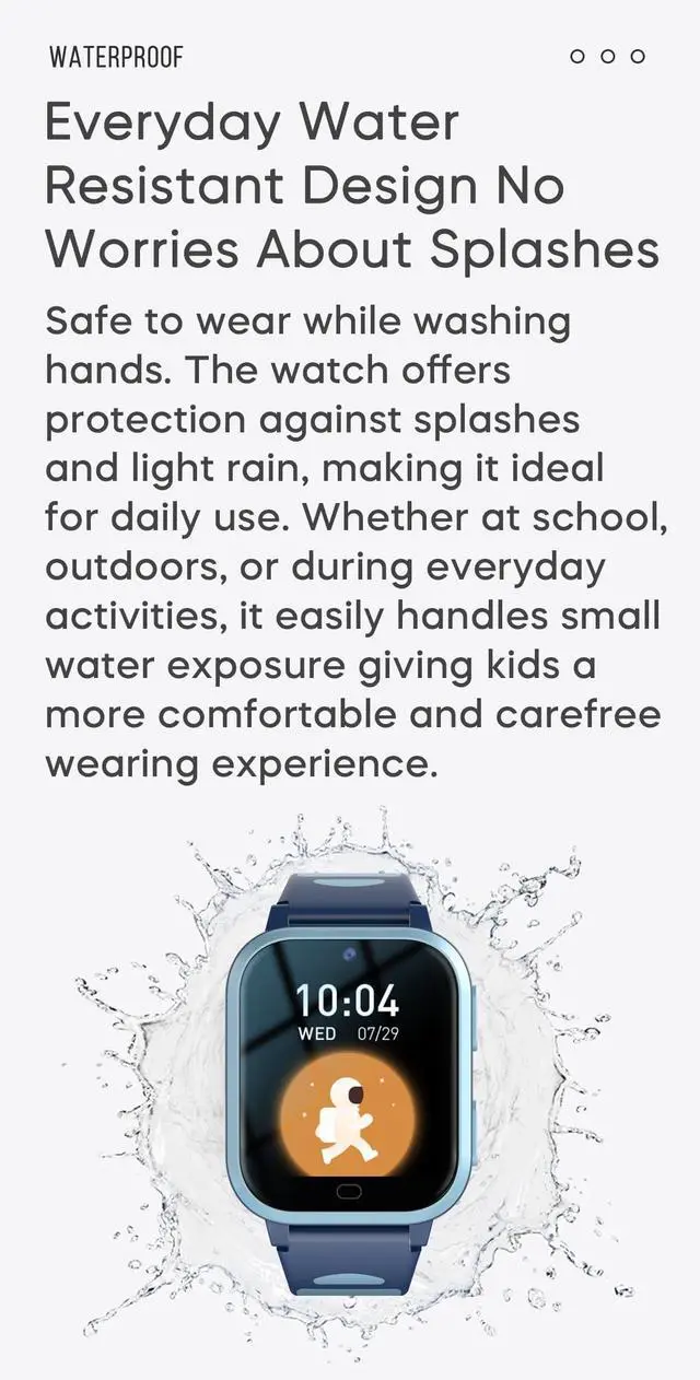 Alt view image 6 of 7 - 4G Kids Smart Watch GPS Tracker Smartwatch with Whatsapp Line TikTok | FaceBook 1.69Big Screen Real-time Tracker Pedometer Video Phone Call and Text Voice Chat SOS Alarm Message Class Mode Camera