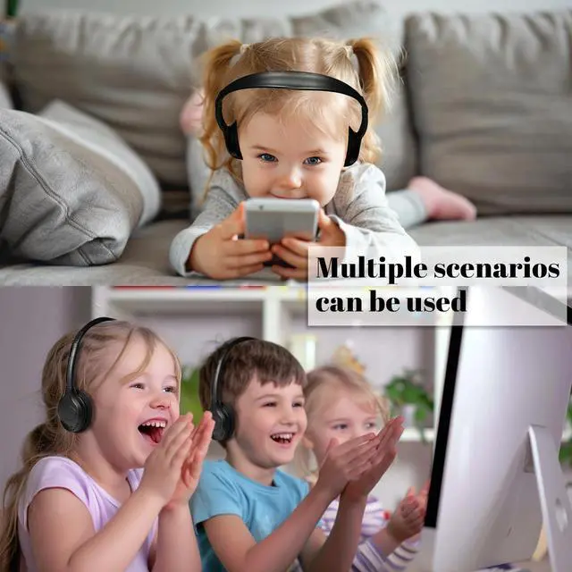 Alt view image 6 of 7 - 30 Pack Class Set Headphones for Kids Students School Classroom Bulk Earphones Adjustable with 3.5 mm Jack for Library Children Adults(006 Black)