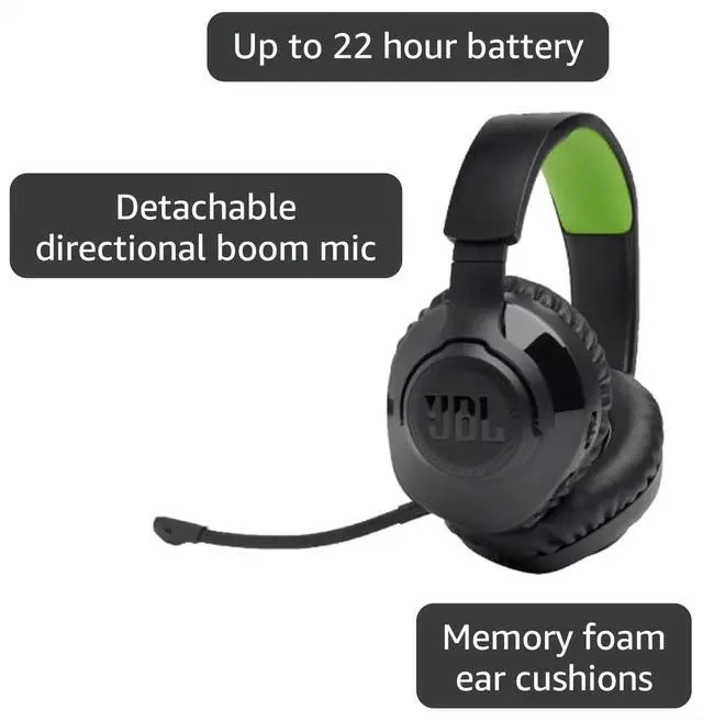 Alt view image 3 of 7 - Quantum 360X - Wireless Consol Over-Ear Gaming Headset for Xbox with Detachable Boom mic, Up to 22-Hour Battery Life, Memory Foam Comfort, Compatible with Windows Sonic Surround Sound (Black)