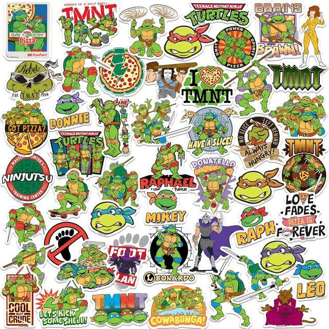 Main image of TMNT Teenage Mutant Ninja Turtles 50CT Sticker, Indoor/Outdoor, Set of 50