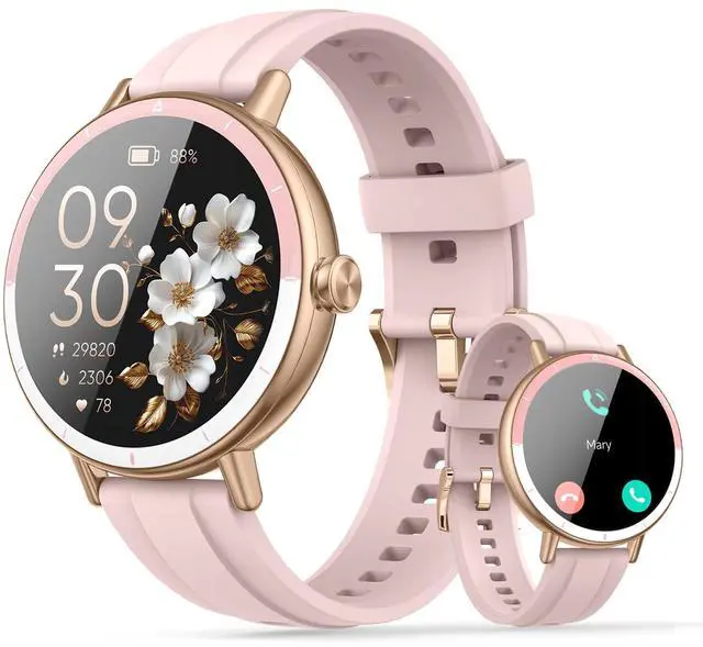 Main image of Smart Watches for Women, 1.27" HD Fitness Tracker with Bluetooth Calls(Answer&Make) IP68 Waterproof Smartwatch Compatible IOS/Android, 100+ Sport Modes Watch with Heart Rate/Sleep Monitor Pedometer