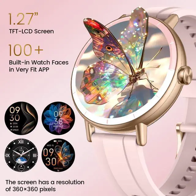 Alt view image 2 of 6 - Smart Watches for Women, 1.27" HD Fitness Tracker with Bluetooth Calls(Answer&Make) IP68 Waterproof Smartwatch Compatible IOS/Android, 100+ Sport Modes Watch with Heart Rate/Sleep Monitor Pedometer