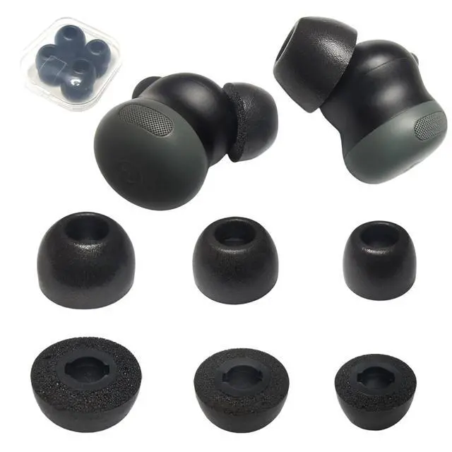 Main image of Memory Foam Ear Tips for Google Pixel Buds Pro 2 - Noise Isolating Replacement Earbud Tips, Soft Comfort Fit & Superior Sound Works with Pixel Buds Pro 2 Case (S/M/L)