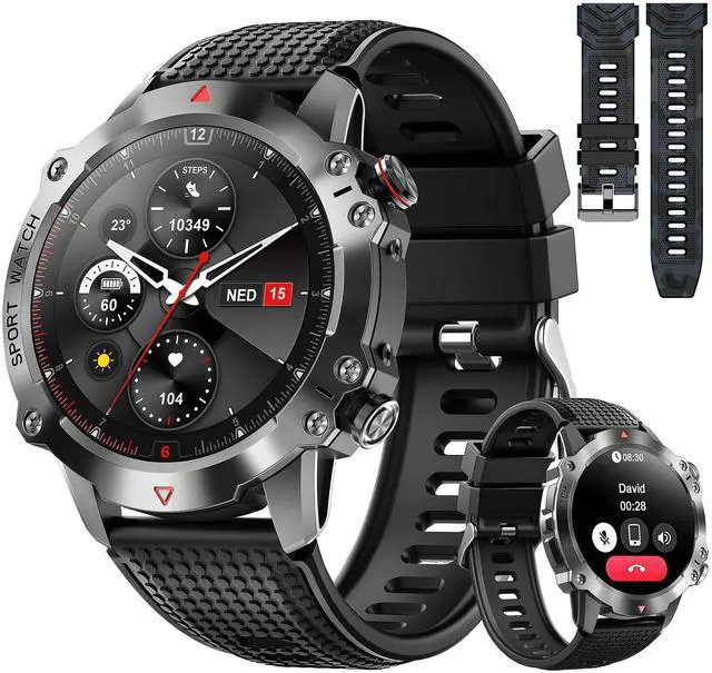 Main image of Military Smart Watches for Men, 1.39 HD Screen Fitness Tracker with 100+ Sports, Heart Rate/SpO2/Sleep, Compass, Mens Smart Watch Answer/Make Calls Compatible with Android and iPhone